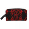 Trousse de Toilette Tête de Mort Gothique Noir et Rouge