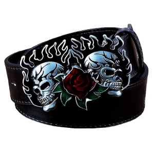 Ceinture Femme Tête de Mort - Couleur Noir