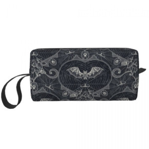 Trousse à Maquillage Gothique Desing Chauve-Souris Mystique