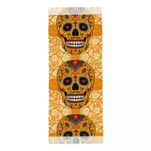 Détails Écharpe Tête de Mort Pashmina Crâne Mexicain - 72x197cm