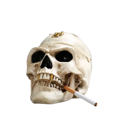 Cendrier Tête de Mort Grand Crâne Cendier avec Couvercle