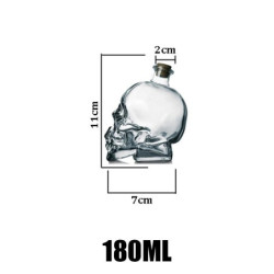 Bouteille tête de mort en forme de crâne - modèle 1