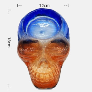 Dimensions Cendrier Tête de Mort Noir Crâne en Cristal