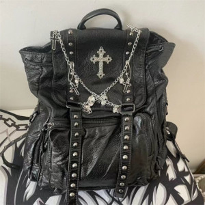 Sac à Dos Gothique avec Tête de Mort et Croix - Style et Praticité