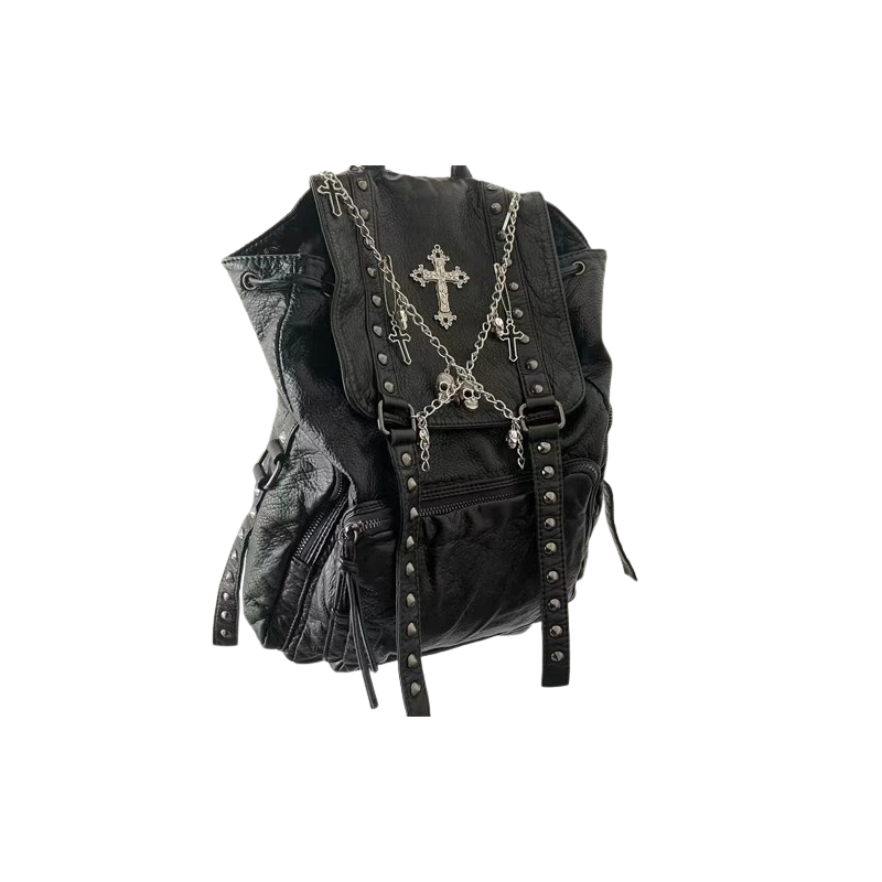 Sac à Dos Gothique avec Tête de Mort et Croix - Style et Praticité