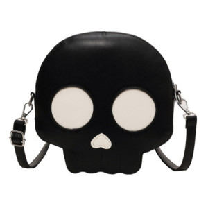 Sac à Main Tête de Mort Petit Crâne Goth Rigolo Noir