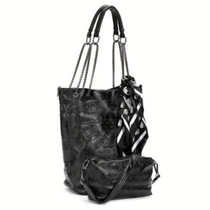 coté du Sac à Main Tête de Mort Motif Crânes avec foulard Skull Pïrates