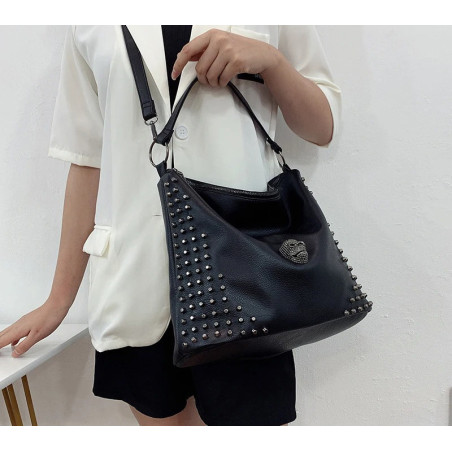 Sac à Main Tête de Mort avec Crâne à Strass et Clous !