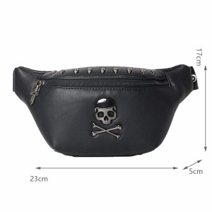 Dimensions du Sac Banane Tête de Mort avec Grand Crâne Pirate Jolly Rogers