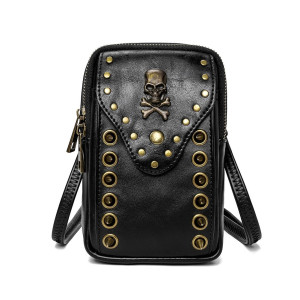 Sac à bandouillière Tête de Mort Vintage Crâne Pirate Doré