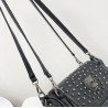 Sac à Main Gothique Noir avec Crâne en Strass et Rivets - Style Unique