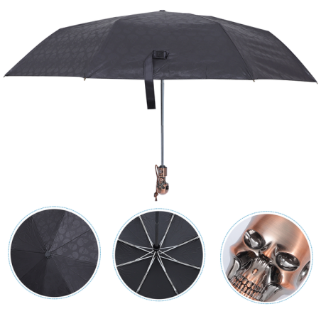 Parapluie Tête de Mort Classique couleur noir
