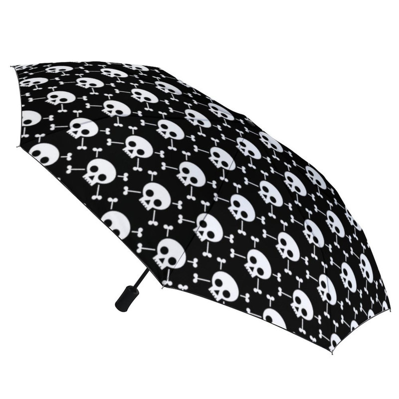 cote Parapluie Tête de Mort Parapluie de Voyage Crâne de Pirate