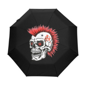 Parapluie Tête de Mort Parapluie Pliable Crâne Punk Rock Anarchie