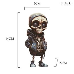 Dimension Figurine squelette de 13.5 cm  un lycéen pas commes les autres