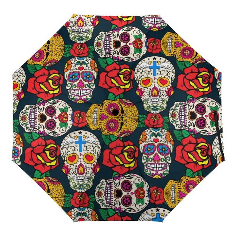 Parapluie Tête de Mort Skulls Mexicains Colorés