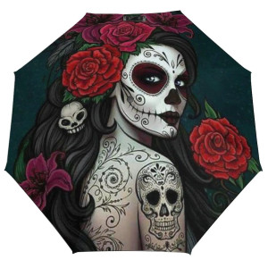 Parapluie Tête de Mort Santa Muerte