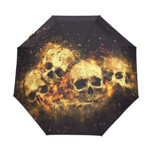 Parapluie Tête de Mort Catacombes Ardantes: Protection et Style Unique