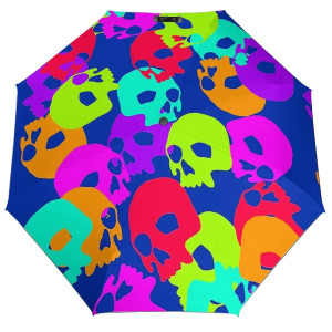 Parapluie Tête de Mort Crânes Multicolores