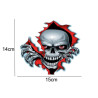 Dimensions Autocollant Tête de mort Squelette effet 3D