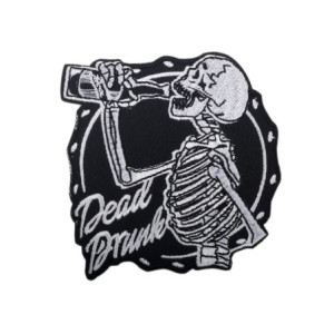 Patch Brodé Squelette "Dead Drunk"