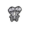 Patch Brodé Tête de Mort Crâne double Têtes