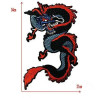 les dimensions Grand patch Dragon Brodé - Dragon Rouge et Bleu - 13.4 cm