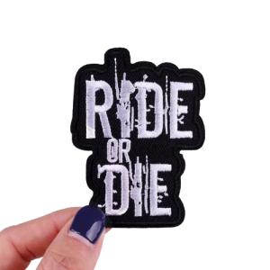 écusson Brodé Biker "Ride Or Die" - 5.3cm x 7cm