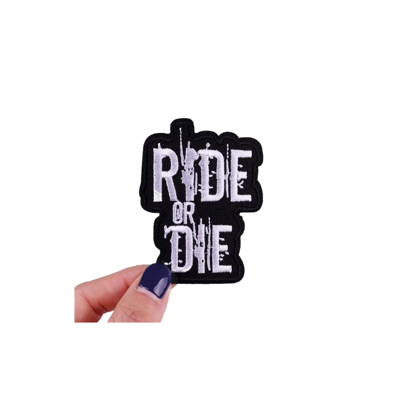 écusson Brodé Biker "Ride Or Die" - 5.3cm x 7cm