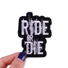 écusson Brodé Biker "Ride Or Die" - 5.3cm x 7cm