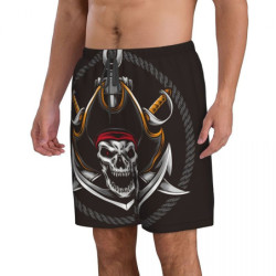 Short grande tête de mort de Pirate pour homme!