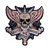 Patch Brodé Tête de Mort Biker "Death before Dishonor" - 28cm x 30 cm