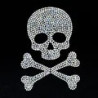 Ensemble complet du Grand Patch Brodé Tête de Mort Strass Paillets Crâne de Pirate Jolly Rogers