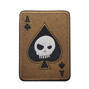 Patch Brodé Tête de Mort Carte de la Mort Model 2