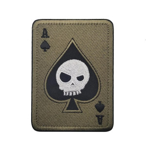 Patch Brodé Tête de Mort Carte de la Mort Model 3