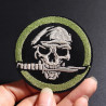 Patch Brodé Tête de Mort Militaire - 6.6cm