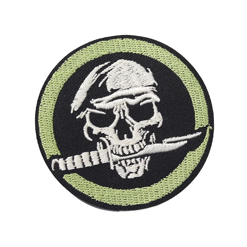 Patch Brodé Tête de Mort Militaire - 6.6cm