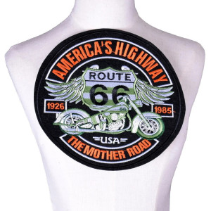 Patch Brodé ROUTE 66 -  25cm x 23cm