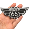 Patch Badge Brodé ROUTE 66 avec Ailes - 9.9cm x 4.2 cm