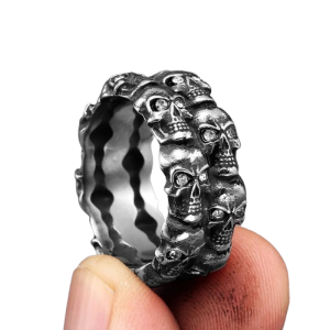 Bague Tete de Mort Crânes "Skulls Machine"