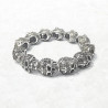 Bracelet Tête de Mort en Argent Sterling 925 | Style Gothique Luxe