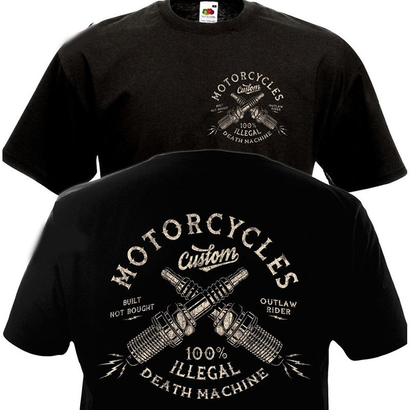 T-shirt Motard Vintage manches courtes Homme