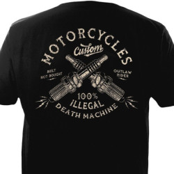 T-shirt Motard Vintage manches courtes Homme vue arrière