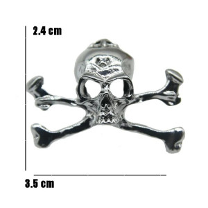 dimensions Broche Tête de Mort Punk Rock Pirate