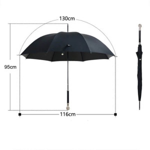 Dimensions Parapluie Tête de Mort à poignée Gentleman Skull Haut de Forme