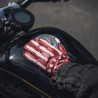 Belle Paire de Gants Tête de Mort de Moto enn Cuir Véritable Design Squelette