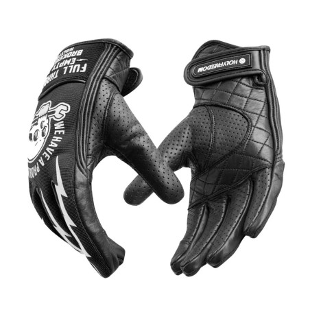 Paire de Gants Tête de Mort de Moto Design Crânes Mécaniquee