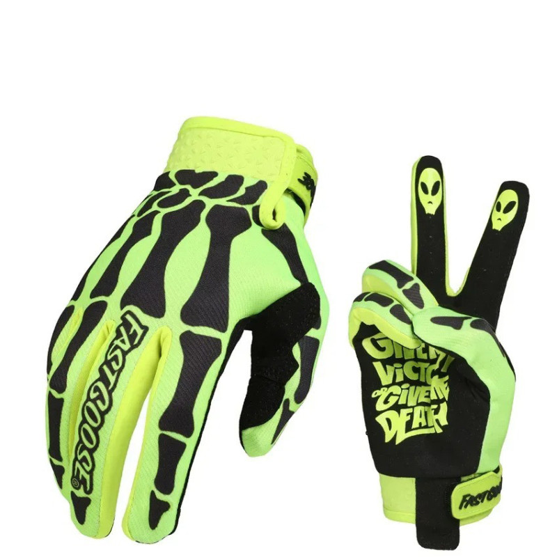 Gants de Motocross Gothique Tête de Mort – Protection et Style