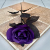 Décoration Gothique Chic Bouquet de Roses Noir Fleures Violettes - bouquet 6 piècess