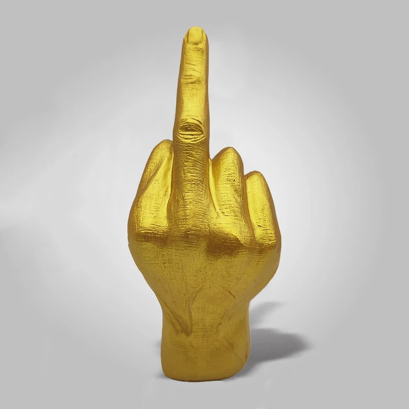 Petite Stratuette en Résine Doigt d'Honneur "Fuck You" - 4 couleurs !